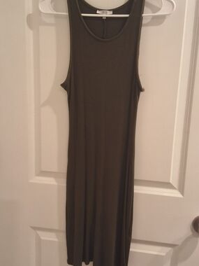 iris Olive Tank Midi Dress